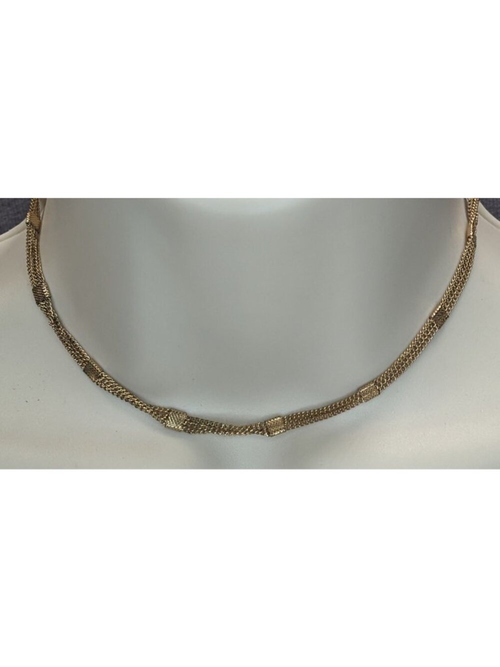 Minimalist Glam Gold Tone Multi Chain Choker Necklace